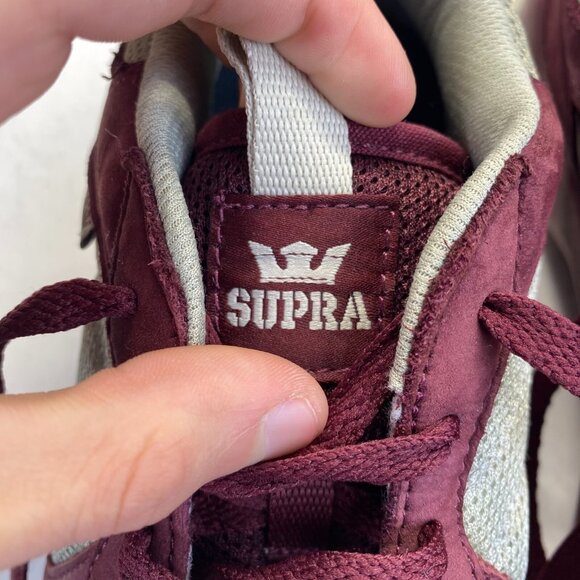 Supra Pecos Sneakers Skateboarding Shoes Marroon  Mens Size 9.5,Athletic - Picture 9 of 16